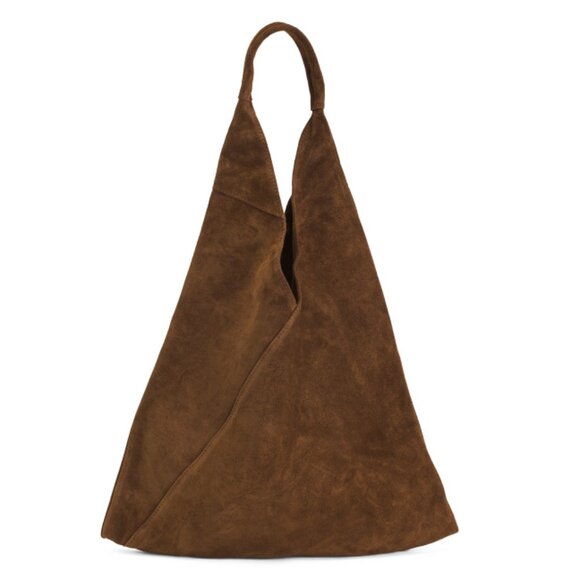 CHEVAL Chocolate Made In Italy Suede Hobo - Picture 1 of 2